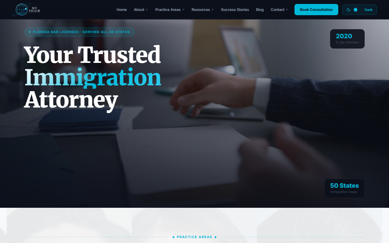 Shair Legal website